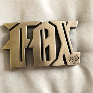 FOX silver belt buckle